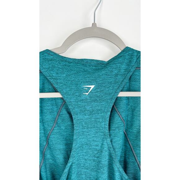 GymShark Regular Fit Power Running Tank Top Womens Medium Blue Marl New B4A8J - Picture 5 of 8